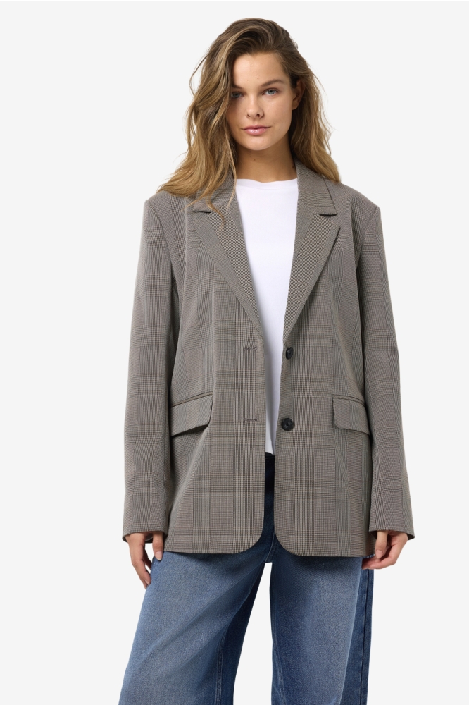 NMWERA CHECK BLAZER FWD 27035182 Toasted Coconut/WINDSOR WINE